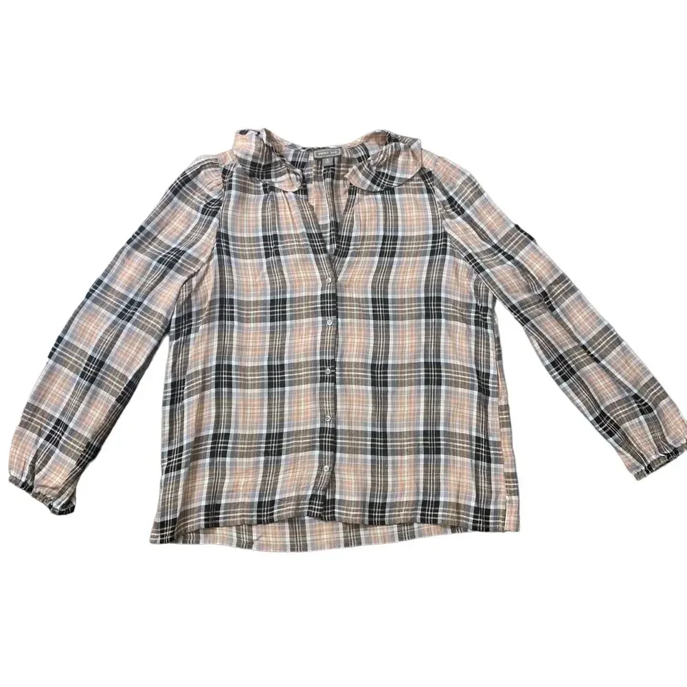 Point Sur J. Crew plaid long sleeve button down flannel shirt size S